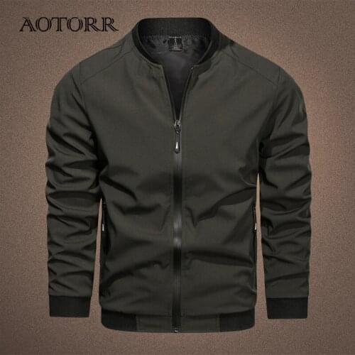 New Mens Bomber Jacket Autumn Spring Casual Zipper Jackets Men Streetwear Baseball Slim Fit Pilot Coat Male Clothing Plus Size