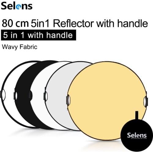 Selens 80CM 5 in 1 Reflector Photography Portable Light Reflector with Carring Case for photography photo studio accessories