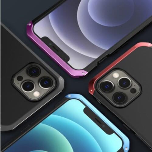 LUXURIOUS SHOCK-PROOF ARMOR ELEMENT METAL CASE for the iphone 12 mini pro Max hard-aluminum plastic case for iphone 12 men women