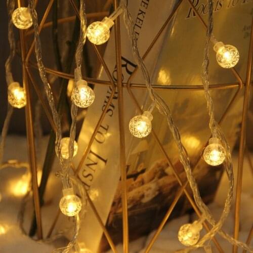 Christmas Lights Fairy Gypsophila Bubble Ball Lamp Holiday Lighting Garland Battery USB Indoor For Christmas Wedding Decoration
