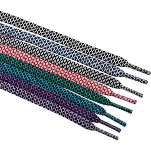 7MM Double-Color Polyester Flat Shape Shoelaces Men Women Sneaker 2021 Easy Cords 350 For Bulk Order Drop Shipping