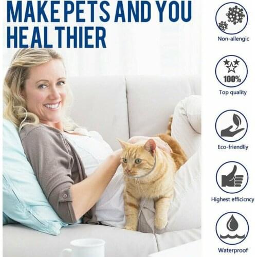 Dog Cat Collar Flea Tick Prevention Collar Anti Flea Ticks Mosquitoes Silicone Outdoor Adjustable Pet Collar Accessories 8 Month