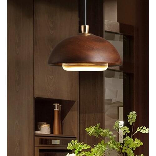 Modern Pendant Lights LED Wood Pendant Lamps For Living Room Bedroom Hanglampe Home Lighting Fixtures Lampen Single Heads Lampa