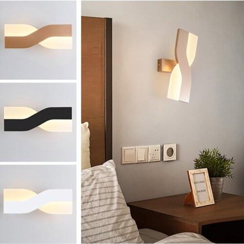 Modern Led Wall lamp Bedroom Bedside Wall Sconces Modern Aisle Balcony Acrylic Stair Mirror Wall lights Rotating Indoor Lighting