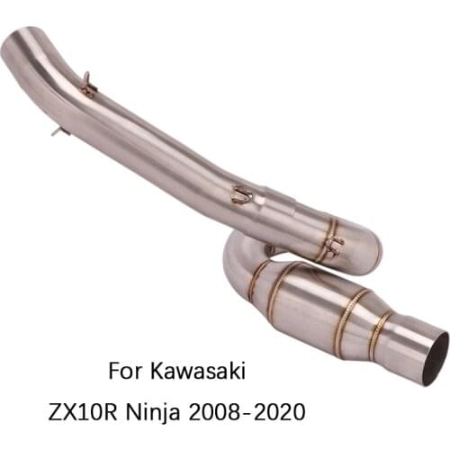 Mid Pipe for Kawasaki ZX10R Ninja 2008-2020 Motorcycle Exhaust Pipe Middle Pipe Slip On 51mm Mufflers Reserve Original Catalyst