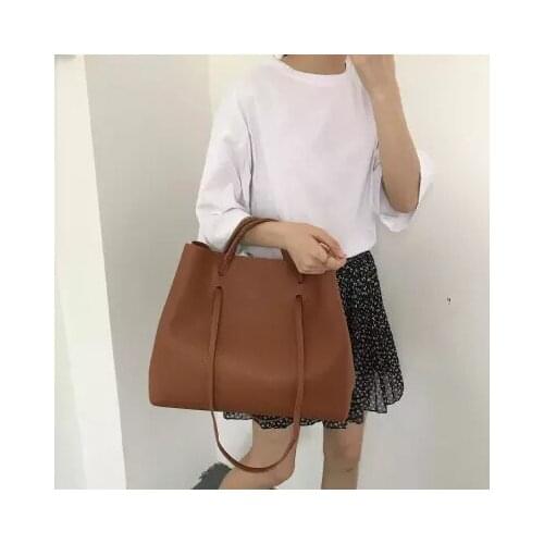 Vintage Fashion Leather Handbags Big Women Bag High Quality Casual Female Trunk Tote Brand Shoulder Top-Handle Bag Ladies Larger