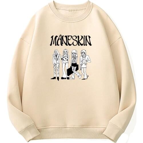 10 Colors Maneskin Hoodie New Fashion Men Oversized Loose O-Neck Casual Sweatshirts Hoodies Male Harajuku Fleece Pullovers Hoody