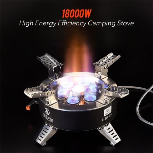 BULIN B18 18000W High-power Camping Stove with Piezo Ignition Windproof Seven-core Gas Stove Foldable Backpacking Stove Outdoor