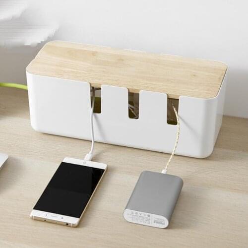Cable Storage Box Power Strip Wire Case Anti Dust Charger Socket Organizer Desktop Network Line Lines Wire Safety Storage Bin