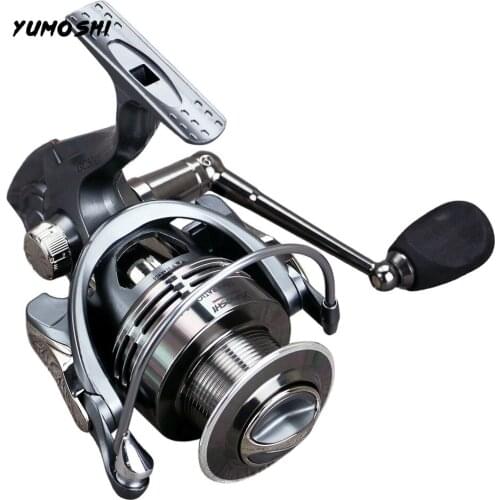 YUMOSHI 13+1BB Quality High Level GC2000-7000 Series 5.5:1 Ratio Gear Olta Spinning Pesca Carpfishing Reels For Saltwater