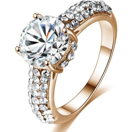 Jewelry Zircon rings womens wholesale crystal Topaz ruby sapphire silver ring