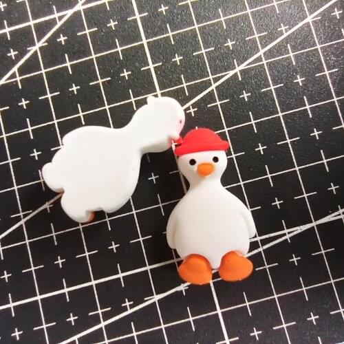 1pcs/lot resin flat back red hat duck 26mm Scrapbook Embellishment DIY Phone Decoration