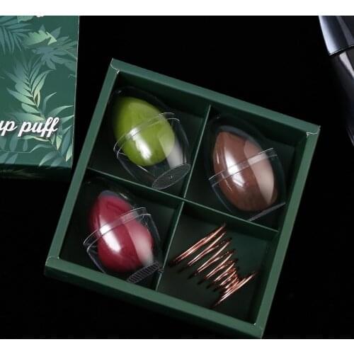3pcs High Quality Makeup Puff Set Gourd Shape Makeup Egg Konjac Sponge Smoothie For Beauty Mixing Creative Packaging Cotton Pad