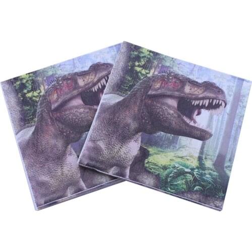 33*33cm 20pcs/lot Dinosaur Pattern Cartoon Color Printed Paper Napkin Childrens Party Decoration Creative Paper Towel Paper