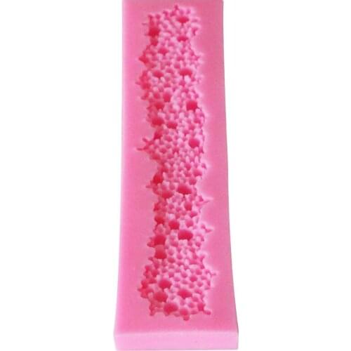 3D Pearl Necklace Silicone Pearl Fondant Mould Cake Border Decorating Molds Sugar Icing Gumpaste Kitchen Baking Accessories