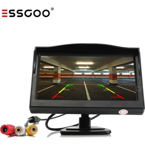 5 Inch Car Monitor TFT LCD HD Digital Screen 2 Way Video Input Colorful For Reverse Rear View Camera Monitor LCD Backup Parking