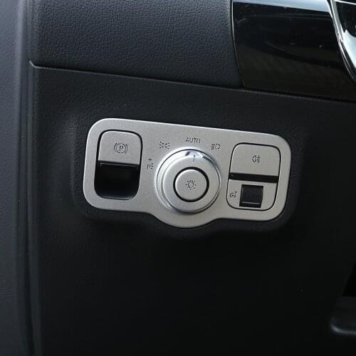Car Headlight Switch button Trim Ring For Mercedes Benz Class A B CLA GLA GLB W177 W247 X247 C118 2020 Class car Accessories