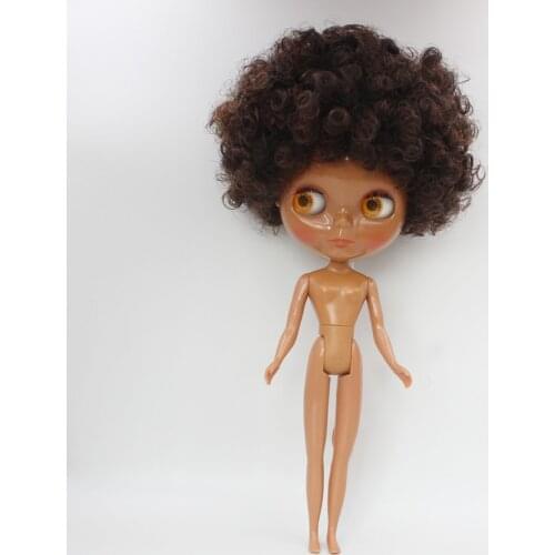 Free Shipping big discount RBL-635 DIY Nude Blyth doll birthday gift for girl 4colour big eye doll with beautiful Hair cute toy
