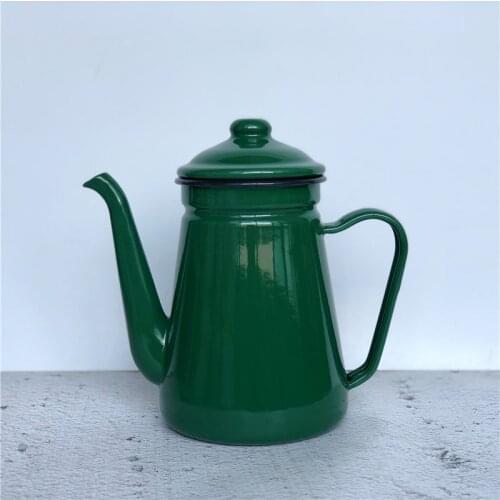 Tea Kettle Enamel Pot Waterkoker Teapot Vintage Home Decor