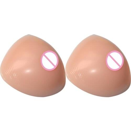D Cup 1000g Triangle Shape Realistic Silicone Breast Forms Fake Breasts False Boobs For Postoperative Mastectomy Enhancer