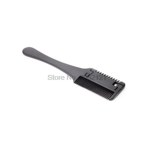 By dhl or ems 500pcs Hair Razor Comb Handle Hair Razor Cutting Thinning Comb DIY Trimmer inside with Blades Hair Brush hot