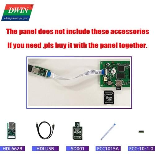 DWIN TFT LCD Touch Panel Accessories for 10pin 1.0mm Interface Whole Set