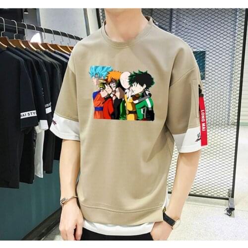 Japan Anime My Hero Academia T-shirt Unisex Manga Streetwear T-shirt Casual Short Sleeve Teenagers Cartoon t shirt