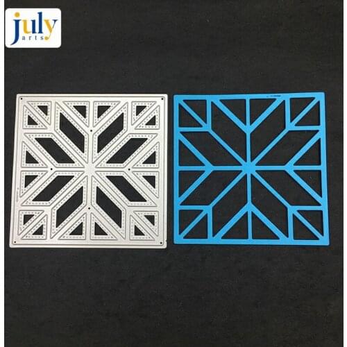 Julyarts Carbon Steel Material Frames Stamps Square Cutting Embossing For DIY Scrapbooking Silver Cutting Metal Cutter Paper