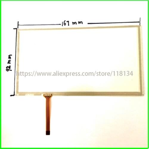 KDT-5401 7inch 4-wire resistive touch panel for Car DVD, 167*92 GPS Navigator screen glass this is compatible 166*92