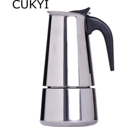 CUKYI 4/6/9 cups Stainless steel Italy Moka pot Espresso Coffee Maker 200ml/300ml/450ml