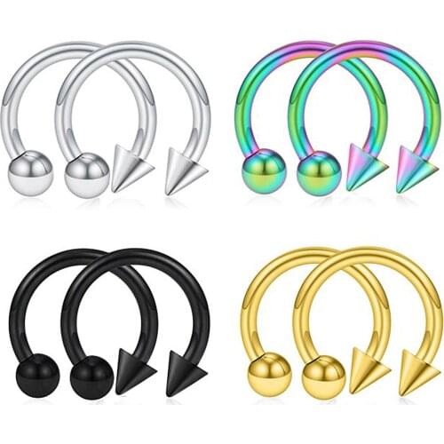 1PC Titanium Nose Rings Septum Piercing Hinged Segment Rings Helix Piercing Clicker Nose Hoops Piercings Body Jewelry Men women