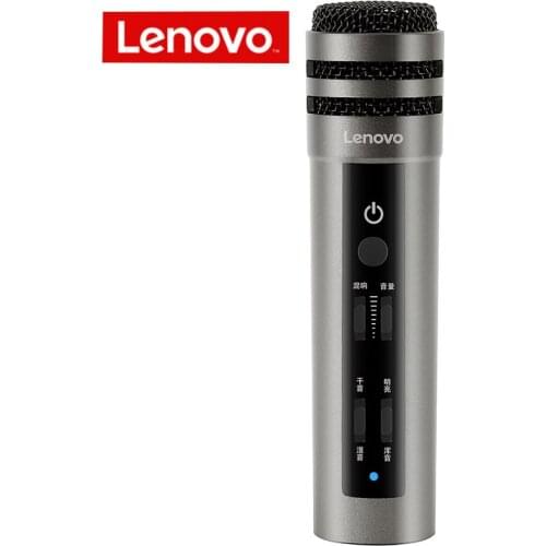 Lenovo um10c Microphone for Recording/Streaming/Gaming,professional microphone for PC,Mic Headphone Output&Volume Control