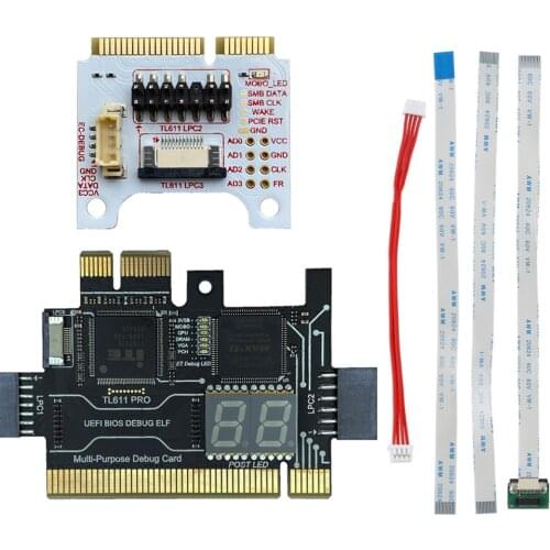 Multifunction TL611 TL631 Pro Universal Laptop And PC PCI PCI-E Mini PCI-E LPC Motherboard Diagnostic Analyzer Tester Debug Card
