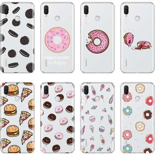 Soft Phone Case For Huawei Nova 2i 3 3I 3E 2 Lite Plus Silicone Donut Ice Cream Cooky Back Cover For Huawei Nova Smart Lite 2017