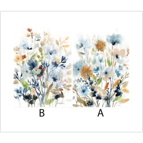 Crystal Diamond Painting Modern Watercolor Ink Flower Leaf Cross Stitch Kit Mosaic Picture Kitchen Living Room Home Decoration