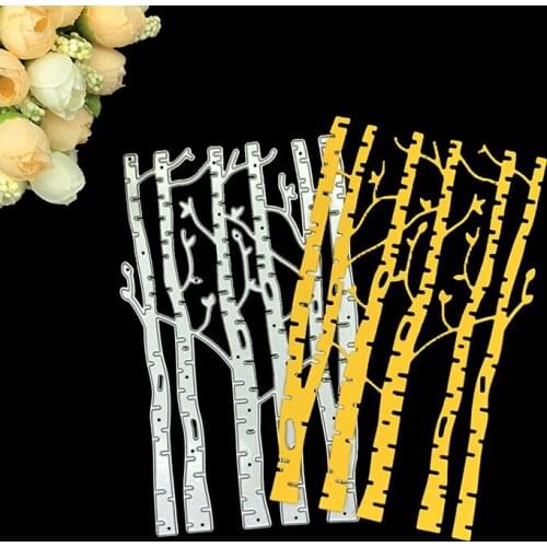 Fall Bole Tree Metal Cutting Dies And Stamps Stencil Craft Steel Dies For Scrapbooking DIY Albums Decorations Paper Cards Making