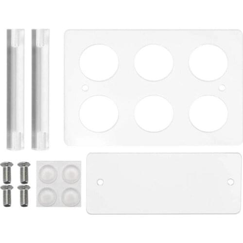 6 Holes Clear Acrylic Ice Cream Cone Holder DIY dessert Display Rack Baking Cake Cone Cupcake Cooling Trays Rack Stand Reusable