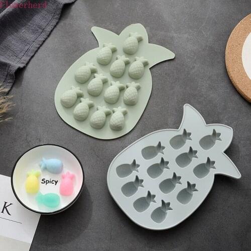 12-hole Fruit Silicone Mold Pineapple Ice Tray DIY Chocolate Mold Handmade Soap Jelly Mold Fondant Tools Cake Mold Cake Decor