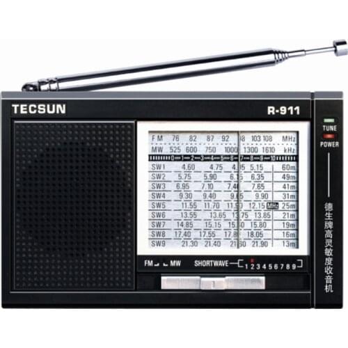 TECSUN R-911 AM/ FM / SM (11 bands) Multi Bands Radio Receiver Broadcast With Built-In Speaker R911 radio