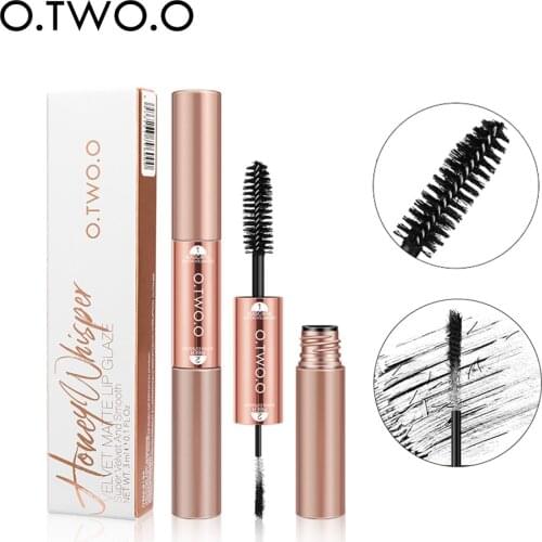 O.TWO.O Double Head 4D Silk Fiber Eyelash Mascara Waterproof Lash Remel Long Lasting Fast Dry Curling Lengthening Fiber Mascara