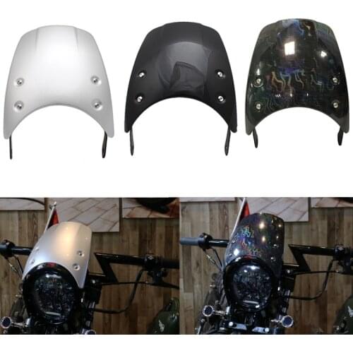 Universal Fit 3colors Motorcycle 5"-7" Headlight Windshield Wind Deflector Windscreen for Harley Honda Yamaha Kawasaki Suzuki