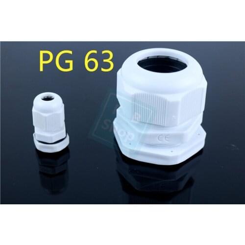 High quality 1pcs IP68 PG63 for 42-50mm Cable CE Waterproof Nylon Plastic Cable Gland Connector