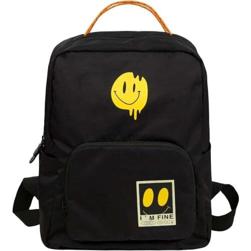 Yizistore Original New Design Nylon Cartoon Printed Shoulder Bag Womens Backpack Large Capacity Travel Bag Laptop Bag