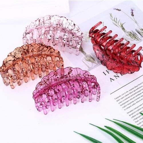 Korea New Fashion Hair Claw for Women Barrettes Hair Crab Hairpin Clear Hair Clip Claw Clamp Hair Accessories for Women Headwear