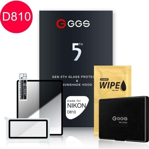 GGS Fifth Generation for NIKON D810 LARMOR screen camera film protection screen Metal frame embedded optical glass