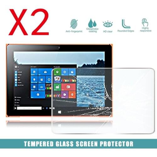 2Pcs Tablet Tempered Glass Screen Protector Cover for Irulu W1002 Full Screen Coverage Explosion-Proof Anti-Scratch Screen