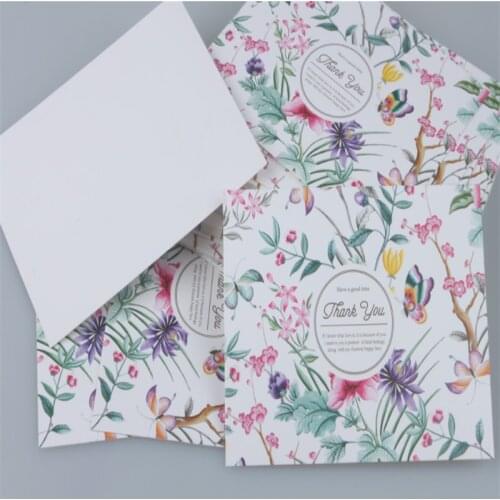 50pcs'Thank you' Thanksgiving Greeting Card Birthday Card Message Postcard Party Invitation Card Diy Gift Blessing card 10*8cm