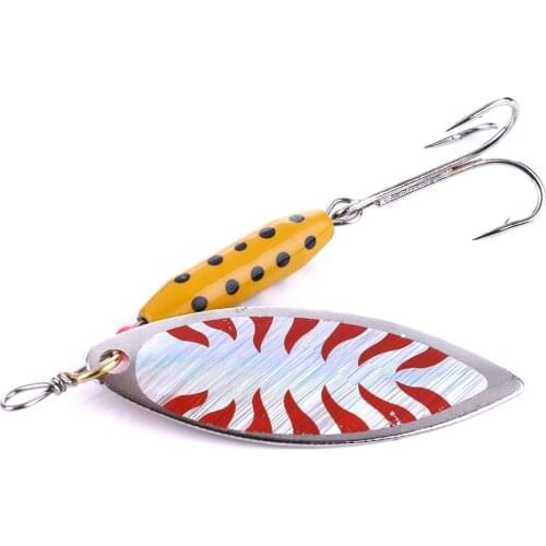 7CM-9.9G Artificial Silver Spoon Lure Metal Spinner Fishing Lures Pesca Fishing Tackle Spinner Bait 4# Hook