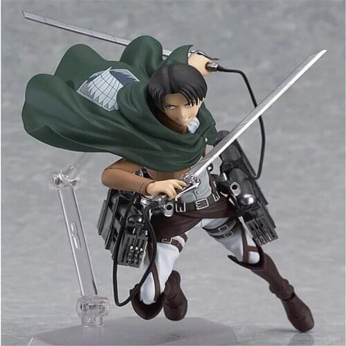 Anime Attack on Titan 213 Captain Lewell Figma Action PVC Figurine Captain Levi Figures Collectible Model Toy Doll Figure 15cm