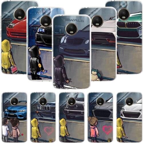 Boy See Sports Car Jdm Drift Phone Case For Motorola Moto G9 G8 G7 G6 G5 E6 E5 E4 Plus Play Power One Action Macro Coque Cover C